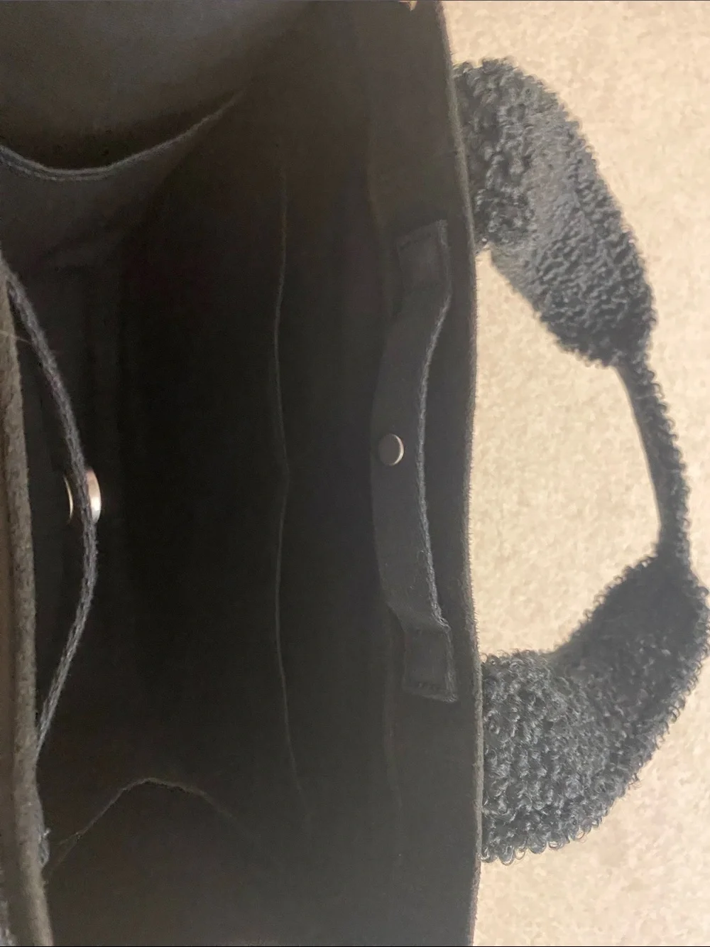 lululemon athletica Black Frayed-Trim Tote with Metal Logo